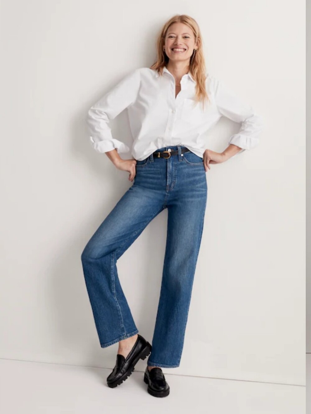Madewell Perfect Vintage Wide-Leg Jean in Leifland Wash 27
